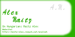 alex maitz business card